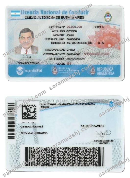 Argentina Buenos Aires driving license